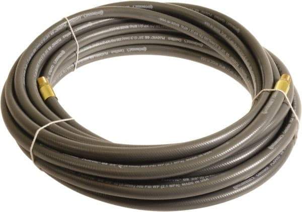 Continental ContiTech - 3/8" ID x 0.6" OD 15' Long Multipurpose Air Hose - MNPT x MNPT Ends, 300 Working psi, -10 to 158°F, 1/4" Fitting, Gray - Industrial Tool & Supply