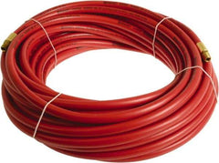Continental ContiTech - 1/4" ID x 0.45" OD 50' Long Multipurpose Air Hose - MNPT x MNPT Ends, 300 Working psi, -10 to 158°F, 1/4" Fitting, Red - Industrial Tool & Supply