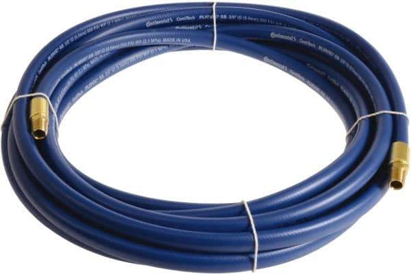 Continental ContiTech - 1/2" ID x 0.78" OD 75' Long Multipurpose Air Hose - MNPT x MNPT Ends, 300 Working psi, -10 to 158°F, 1/2" Fitting, Blue - Industrial Tool & Supply