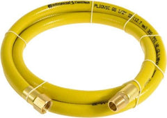 Continental ContiTech - 1/2" ID x 0.78" OD 100' Long Multipurpose Air Hose - MNPT x FNPT Ends, 300 Working psi, -10 to 158°F, 1/2" Fitting, Yellow - Industrial Tool & Supply