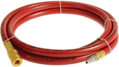 Continental ContiTech - 1/2" ID x 0.78" OD 10' Long Multipurpose Air Hose - Industrial Interchange Safety Coupler x Male Plug Ends, 300 Working psi, -10 to 158°F, 1/2" Fitting, Red - Industrial Tool & Supply