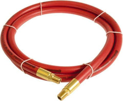 Continental ContiTech - 3/8" ID x 0.6" OD 3' Long Multipurpose Air Hose - MNPT x MNPT Ends, 300 Working psi, -10 to 158°F, 1/4" Fitting, Red - Industrial Tool & Supply