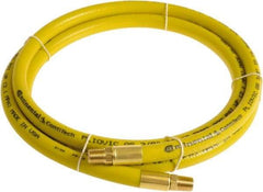 Continental ContiTech - 1/4" ID x 0.45" OD 3' Long Multipurpose Air Hose - MNPT x MNPT Ends, 300 Working psi, -10 to 158°F, 1/4" Fitting, Yellow - Industrial Tool & Supply