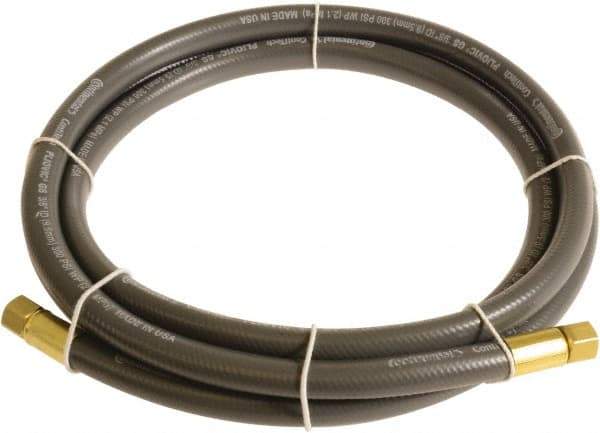 Continental ContiTech - 1/4" ID x 0.45" OD 10' Long Multipurpose Air Hose - FNPT x FNPT Ends, 300 Working psi, -10 to 158°F, 1/4" Fitting, Gray - Industrial Tool & Supply