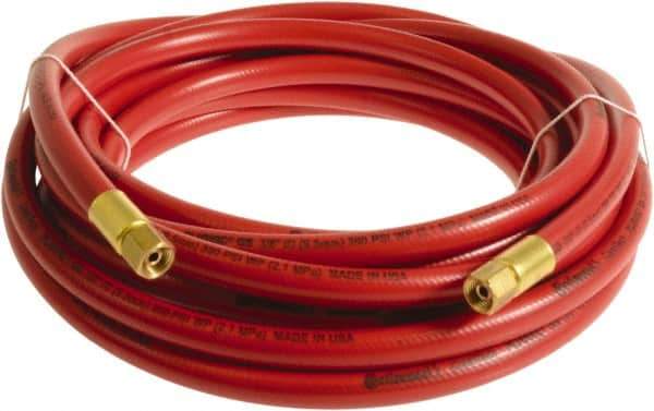 Continental ContiTech - 3/8" ID x 0.6" OD 50' Long Multipurpose Air Hose - FNPT x FNPT Ends, 300 Working psi, -10 to 158°F, 1/4" Fitting, Red - Industrial Tool & Supply