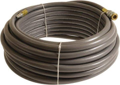 Continental ContiTech - 1/4" ID x 0.45" OD 20' Long Multipurpose Air Hose - Industrial Interchange Safety Coupler x Male Plug Ends, 300 Working psi, -10 to 158°F, 1/4" Fitting, Gray - Industrial Tool & Supply
