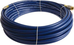 Continental ContiTech - 3/8" ID x 0.6" OD 50' Long Multipurpose Air Hose - Industrial Interchange Safety Coupler x Male Plug Ends, 300 Working psi, -10 to 158°F, 1/4" Fitting, Blue - Industrial Tool & Supply