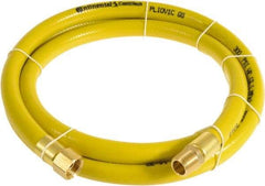 Continental ContiTech - 1/4" ID x 0.45" OD 15' Long Multipurpose Air Hose - MNPT x FNPT Ends, 300 Working psi, -10 to 158°F, 1/4" Fitting, Yellow - Industrial Tool & Supply