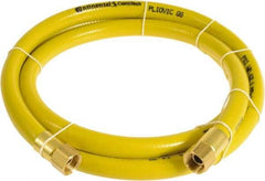 Continental ContiTech - 1/4" ID x 0.45" OD 75' Long Multipurpose Air Hose - FNPT x FNPT Ends, 300 Working psi, -10 to 158°F, 1/4" Fitting, Yellow - Industrial Tool & Supply