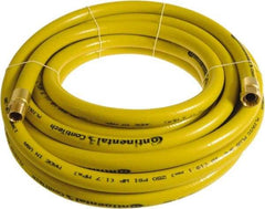 Continental ContiTech - 3/4" ID x 1.11" OD 20' Long Multipurpose Air Hose - MNPT x FNPT Ends, 250 Working psi, -10 to 158°F, 3/4" Fitting, Yellow - Industrial Tool & Supply