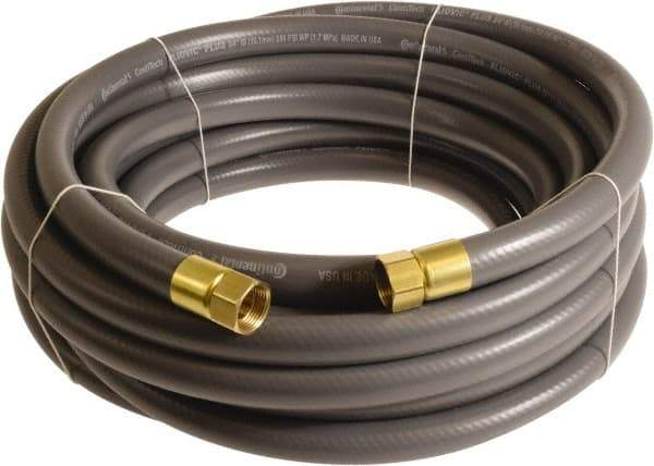 Continental ContiTech - 3/4" ID x 1.11" OD 20' Long Multipurpose Air Hose - FNPT x FNPT Ends, 250 Working psi, -10 to 158°F, 3/4" Fitting, Gray - Industrial Tool & Supply