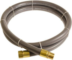 Continental ContiTech - 3/4" ID x 1.11" OD 5' Long Multipurpose Air Hose - MNPT x FNPT Ends, 250 Working psi, -10 to 158°F, 3/4" Fitting, Gray - Industrial Tool & Supply