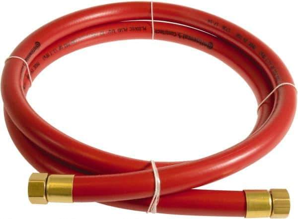 Continental ContiTech - 3/4" ID x 1.11" OD 10' Long Multipurpose Air Hose - FNPT x FNPT Ends, 250 Working psi, -10 to 158°F, 3/4" Fitting, Red - Industrial Tool & Supply