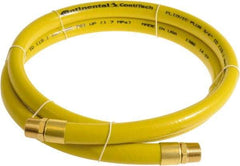 Continental ContiTech - 1" ID x 1.38" OD 5' Long Multipurpose Air Hose - MNPT x MNPT Ends, 250 Working psi, -10 to 158°F, 1" Fitting, Yellow - Industrial Tool & Supply