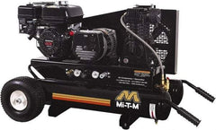MI-T-M - 6.5 hp, 10.9 CFM, 125 Max psi, Air Compressor/Generator Combo Unit Portable Fuel Air Compressor - Honda GX200 OHV Engine, 12.4 CFM - Industrial Tool & Supply