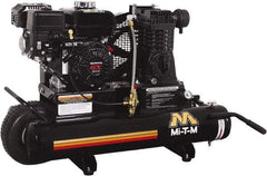 MI-T-M - 6.5 hp, 13.9 CFM, 90 Max psi, Single Stage Portable Fuel Air Compressor - Honda GX200 OHV Engine - Industrial Tool & Supply