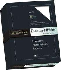 Southworth - 8-1/2" x 11" White Copy Paper - Use with Inkjet Printers, Laser Printers, Copiers - Industrial Tool & Supply