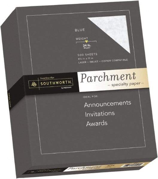 Southworth - 8-1/2" x 11" Blue Colored Copy Paper - Use with Inkjet Printers, Laser Printers, Copiers - Industrial Tool & Supply