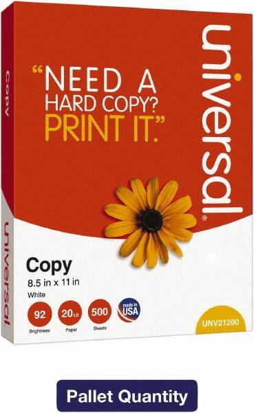 UNIVERSAL - 8-1/2" x 11" White Copy Paper - Use with Laser Printers, Inkjet Printers, Copiers - Industrial Tool & Supply