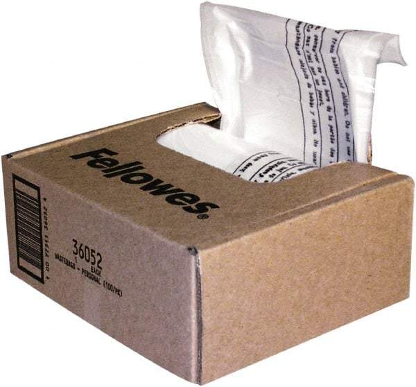 FELLOWES - Clear Shredder Waste Bag - Use with Fellowes Powershred 70S, 73Ci, 74C, 75Cs, 79Ci, 83Ci, 84Ci, 85Ci, 89Ci, DM1200Ct, DM1600Ct, 450M, 450Ms, 455Ms, 460Ms, 465Ms, 46Ms, MS-460Cs, MS-450Cs - Industrial Tool & Supply