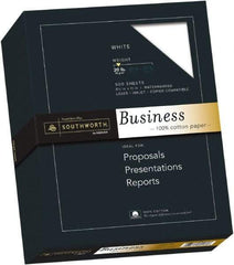 Southworth - 8-1/2" x 11" White Copy Paper - Use with Laser Printers, Inkjet Printers, Copiers - Industrial Tool & Supply