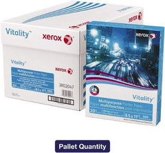 Xerox - 8-1/2" x 11" White Copy Paper - Use with Copiers, Typewriters, Printers, Fax Machines - Industrial Tool & Supply