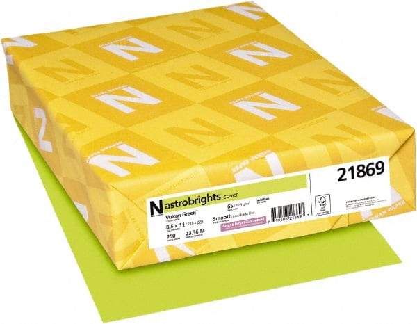 Neenah Paper - 8-1/2" x 11" Vulcan Green Colored Copy Paper - Use with Inkjet Printers, Laser Printers, Copiers - Industrial Tool & Supply