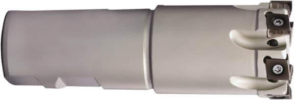 Sumitomo - 1-1/2" Cut Diam, 2.281" Shank Diam, 4.34" OAL, Indexable Square Shoulder End Mill - LNEX0804.. Inserts, Weldon Shank, 90° Lead Angle, Series TSX - Industrial Tool & Supply