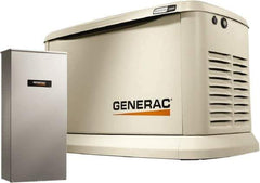 Generac Power - 1 Phase LP & NG Air Cooled Standby Power Generator - 120/240 V, 22 kW, OHVI, Bisque Aluminum Enclosure, Use 140 (LP) & 310 (NG) to Fuel - Industrial Tool & Supply