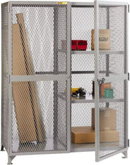Little Giant - 2 Shelf Visible Storage Cabinet - Steel, 49" Wide x 33" Deep x 78" High, Gray - Industrial Tool & Supply