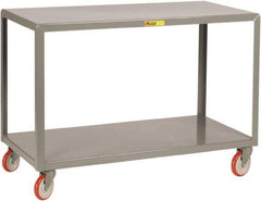 Little Giant - Mobile Table - Steel, Fixed Leg, Gray, 32" Long x 18" Deep x 34" High - Industrial Tool & Supply