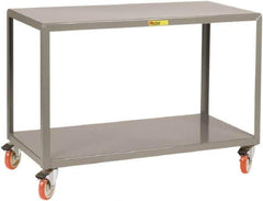 Little Giant - Mobile Table - Steel, Fixed Leg, Gray, 48" Long x 30" Deep x 34" High - Industrial Tool & Supply