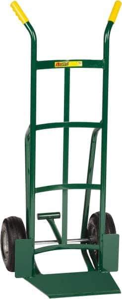 Little Giant - 800 Lb Capacity 49" OAH Hand Truck - 13-1/2 x 16" Base Plate, Dual Handle, Steel, Pneumatic Wheels - Industrial Tool & Supply