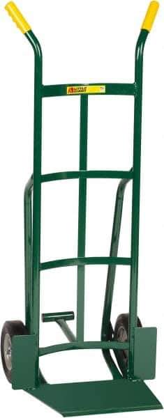 Little Giant - 800 Lb Capacity 49" OAH Hand Truck - 13-1/2 x 16" Base Plate, Dual Handle, Steel, Solid Rubber Wheels - Industrial Tool & Supply