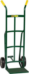 Little Giant - 800 Lb Capacity 49" OAH Hand Truck - 12 x 14" Base Plate, Dual Handle, Steel, Solid Rubber Wheels - Industrial Tool & Supply