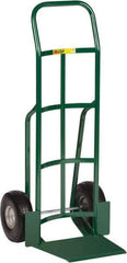 Little Giant - 600 Lb Capacity 47" OAH Hand Truck - 13-1/2 x 16" Base Plate, Continuous Handle, Steel, Flat-Free Microcellular Foam Wheels - Industrial Tool & Supply