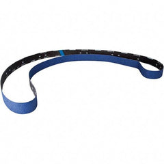 Norton - 2" Wide x 132" OAL, 36 Grit, Zirconia Alumina Abrasive Belt - Zirconia Alumina, Coated, Y Weighted Cloth Backing - Industrial Tool & Supply