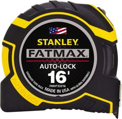 Stanley - 16' x 1-1/4" Tape Measure - 1/16" Graduation - Industrial Tool & Supply