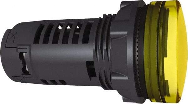 Schneider Electric - 120 V Yellow Lens LED Pilot Light - Industrial Tool & Supply