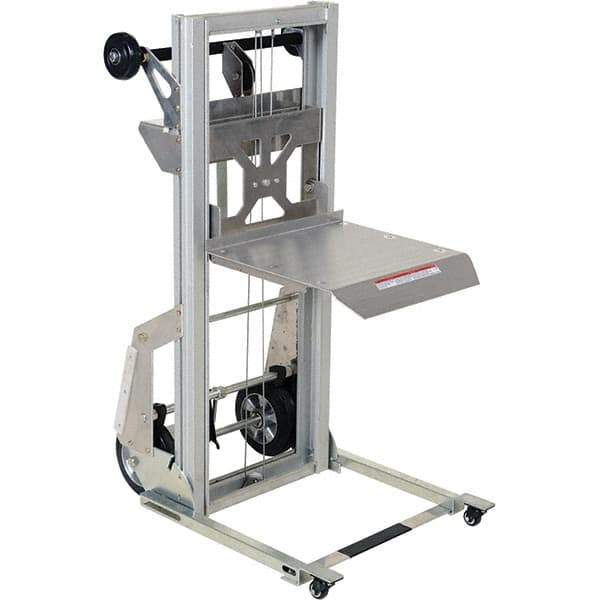Vestil - 200 Lb Capacity, 61" Lift Height, Portable Workstation Manually Operated Lift - Industrial Tool & Supply