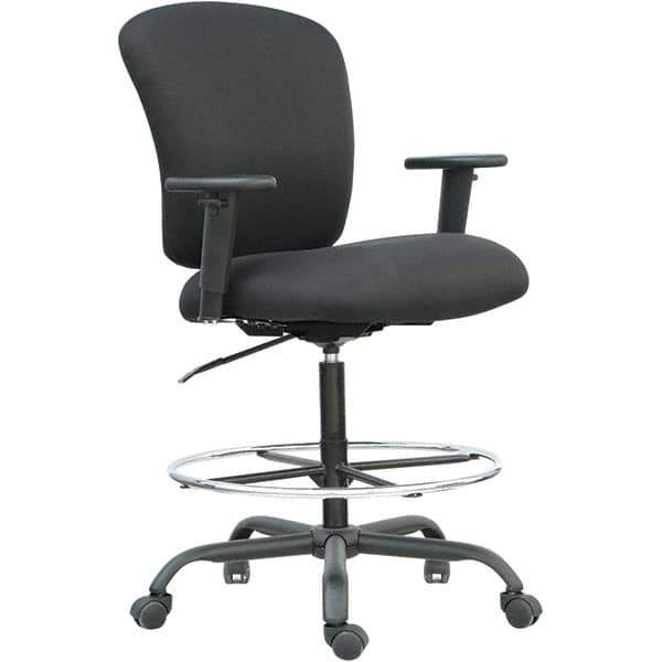 ALERA - 49-1/4" High Big & Tall Swivel/Tilt Chair - 29-1/2" Wide x 25-3/4" Deep, Fabric Mesh Seat, Black - Industrial Tool & Supply