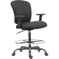ALERA - 49-1/4" High Big & Tall Swivel/Tilt Chair - 29-1/2" Wide x 25-3/4" Deep, Fabric Mesh Seat, Black - Industrial Tool & Supply