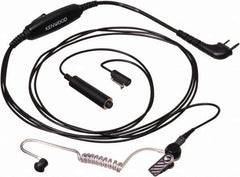 Kenwood - Ear Bud, Palm Microphone Three Wire Microphone - Black, Use with Protalk Series Two Way Radios - Industrial Tool & Supply