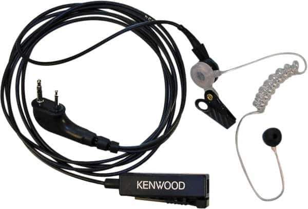 Kenwood - Ear Bud, Palm Microphone Two Wire Microphone - Black & Clear, Use with Protalk Series Two Way Radios - Industrial Tool & Supply