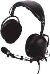 Kenwood - Over the Head, Boom & Noise Cancelling Microphone Noise Reduction Headset - Black, Use with Protalk Series Two Way Radios - Industrial Tool & Supply
