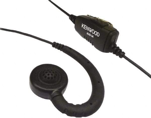 Kenwood - Ear Hanger, Push to Talk Microphone C-Ring Headset - Black, Use with Protalk Series Two Way Radios - Industrial Tool & Supply