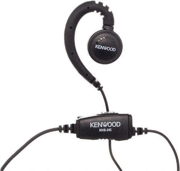 Kenwood - Ear Hanger, Push to Talk Microphone C-Ring Headset - Black, Use with Protalk Series Two Way Radios - Industrial Tool & Supply