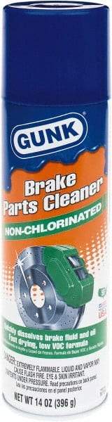 Gunk - Nonchlorinated Brake Parts Cleaner - 14 oz Aerosol Can with Straw - Industrial Tool & Supply