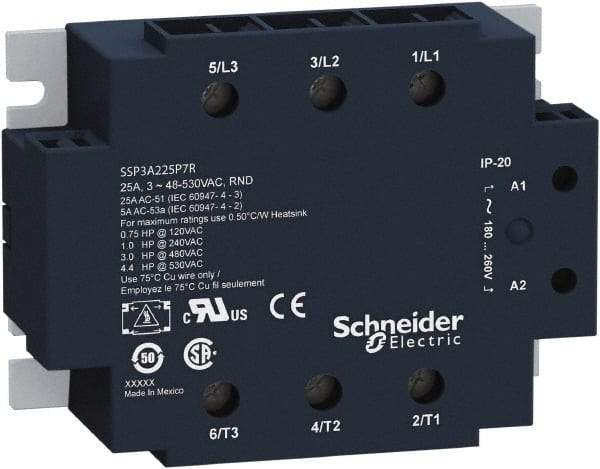 Schneider Electric - 3 Pole, 3NO, 180-280 VAC Control Relay - Industrial Tool & Supply