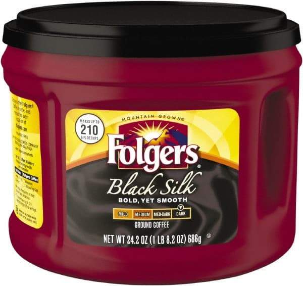 Folgers - Coffee, Black Silk, 24.2 oz Canister - Industrial Tool & Supply